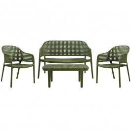 Garden Lounge Malaga (Set 4Pcs) Ε320,S2 Green GREEN