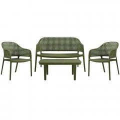 Garden Lounge Malaga (Set 4Pcs) Ε320,S2 Green