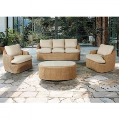 Garden Lounge Chicago (Set 4Pcs) Ε6876 Natural-Beige