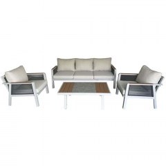 Σαλόνι Κήπου Toro (Σετ 4Τμχ) Ε6878 White-Ecru