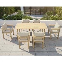 Τραπεζαρία Κήπου Florida (Σετ 7Τμχ) Ε2365,1 Natural-Ecru NATURAL-ECRU