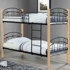 Bunk Bed Norton (For Mattress 90x190cm) Ε8071,2 97x201x160cm Natural-Black