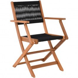 Πολυθρόνα Πτυσσόμενη Spring Ε2358,1 56x58x85cm Natural-Black BLACK