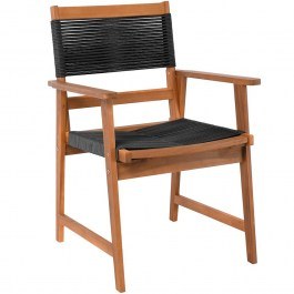 Πολυθρόνα Spring Dining Ε2354,1 58x65x88cm Natural-Black BLACK