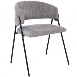 Armchair Alfredo ΕΜ7102,2 57x55x76cm Grey-Black GREY
