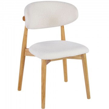 Καρέκλα Ultra Teddy Ε7710,1Ν 50x55x79cm Natural-White