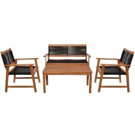 Garden Lounge Spring (Set 4Pcs) Ε235,1 Natural-Black NATURAL-BLACK