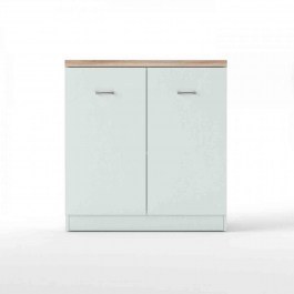 Κομότα Kom 2D White-Sonoma 80X33X85 cm TO-KOM2DWHIT SONOMA-WHITE