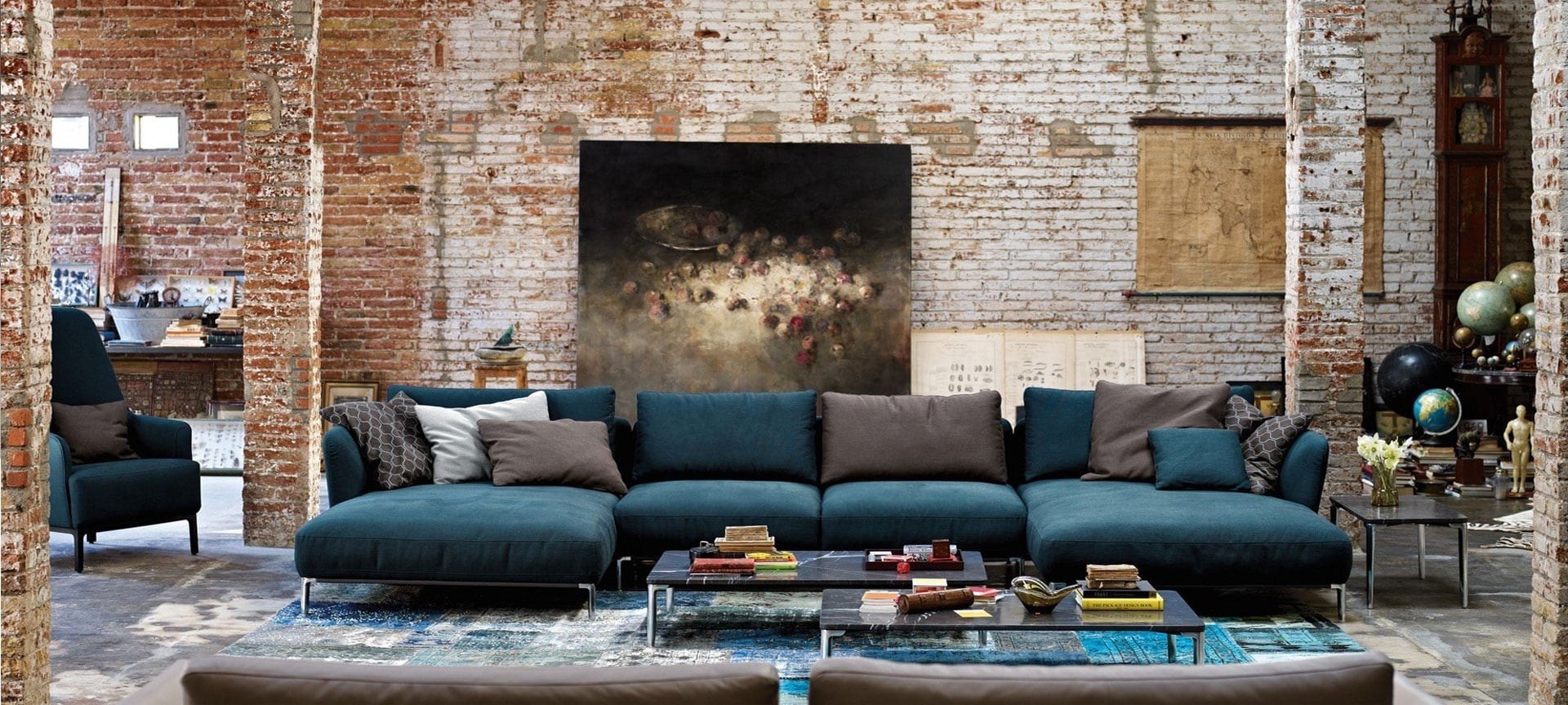 σαλόνι καναπές πίνακας τραπέζι 