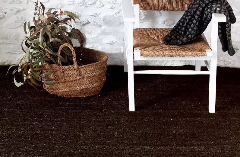 γιούτα καλάθι χαλί καρέκλα ψάθινη
